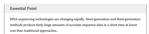 Essential point about next-generation sequencing technologies