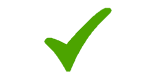 Check mark indicating correct reading frame