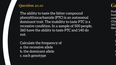 PTC tasting problem
