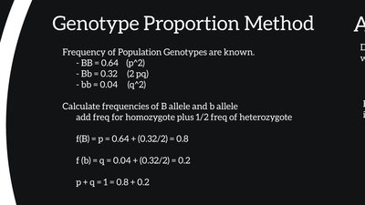 Genotype proportion method example