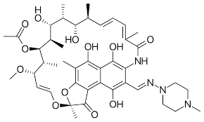 Chemical structure of rifampicin