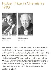 Nobel Prize for PCR invention