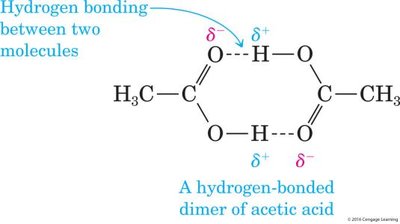 Hydrogen-bonded dimer of acetic acid