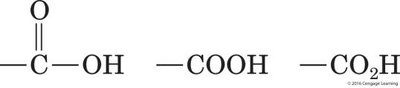 Carboxyl group representations