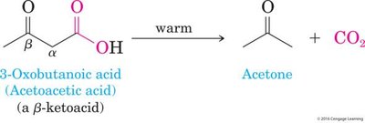 Decarboxylation of a beta-ketoacid