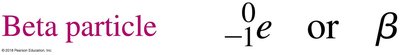 Beta particle notation