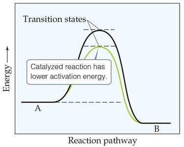 Catalyst lowers activation energy
