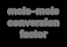Mole-mole conversion factor