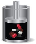 Cylinder with piston