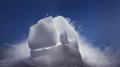 Dry ice (solid CO2) sublimation