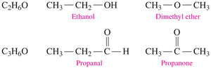 Examples of structural isomers