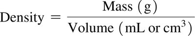 Density formula