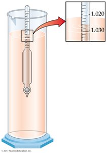 Hydrometer measuring specific gravity