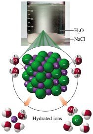 Hydration of NaCl in water