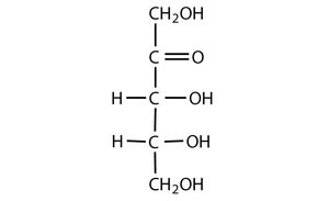 Structures of D-glucose, D-galactose, and D-fructose