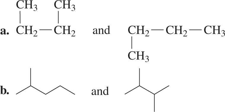 Structural isomers of C6H14