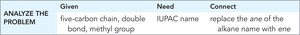 Longest chain for alkene naming