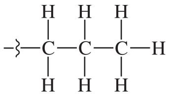 Ball-and-stick model of branched alkane