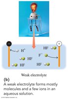 Weak electrolyte dissociation