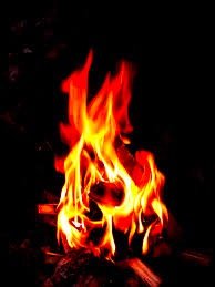 Fire representing combustion, a redox reaction