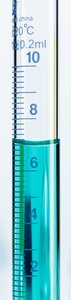 Burette with liquid