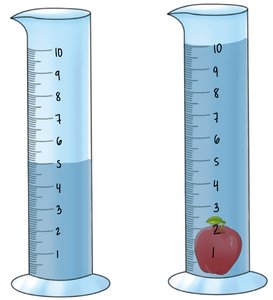 Water displacement with apple