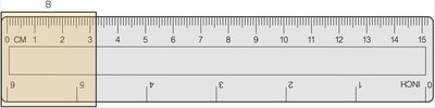 Ruler with measurement