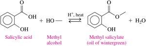 Synthesis of methyl salicylate (oil of wintergreen)