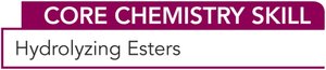 Core chemistry skill: hydrolyzing esters