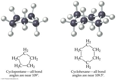 Cyclopentane and cyclohexane structures