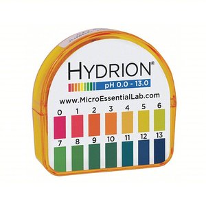 pH paper color chart