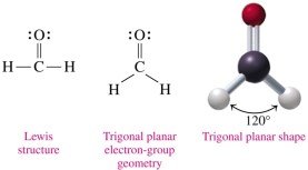 Formaldehyde trigonal planar geometry and shape