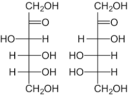 Fischer projections of D-glucose and D-galactose
