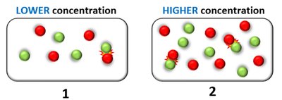 Comparison of lower and higher concentration