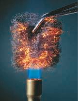 Steel wool heated in air