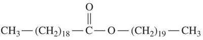 Condensed structural formula of jojoba wax