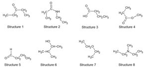 Eight organic structures for functional group identification