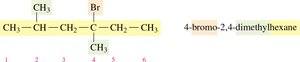 Final IUPAC name for a branched alkane