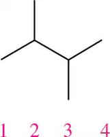 Condensed formula for 2,3-dimethylbutane