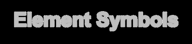 Element symbols