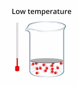 Low temperature decreases reaction rate