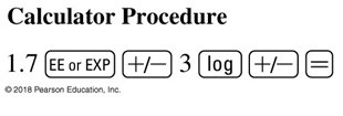 Calculator procedure for pH calculation