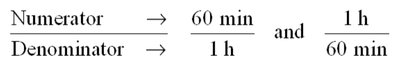 Conversion factors for time