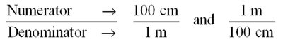 Conversion factors for length