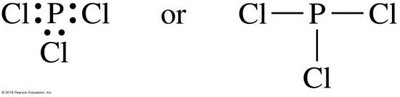 Lewis structure for PCl3 with bonding pairs only