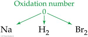 Oxidation number of elemental atoms