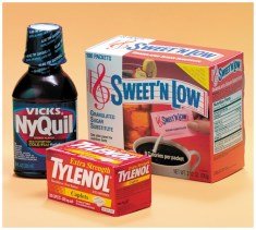 Products containing amides such as acetaminophen