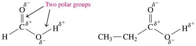 Polarity of carboxylic acids