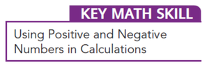 Key math skill: Using positive and negative numbers