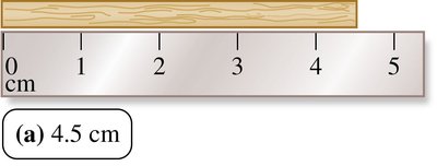 Measuring length to 4.5 cm